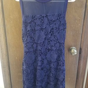 Navy Blue Lace Dress